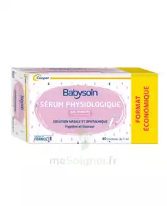 Acheter Babysoin Solution sérum physiologique 40 Unidoses/5ml à Clermont-Ferrand